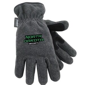 North Dakota Hockey Gray Gloves